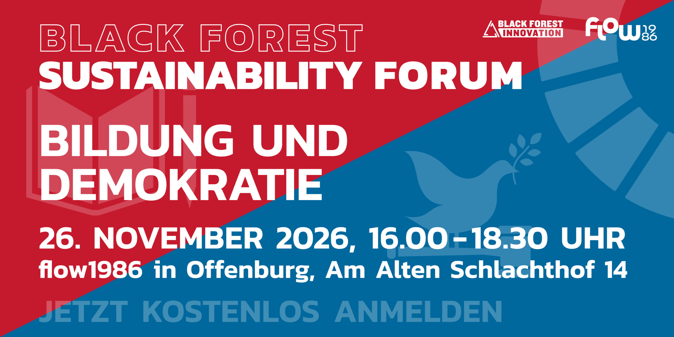 Titelbild zu dem Black Forest Sustainability Forum Juli mit Fokus Demokratie und Bildung, nachhaltige Innovationen und Networking im Schwarzwald
