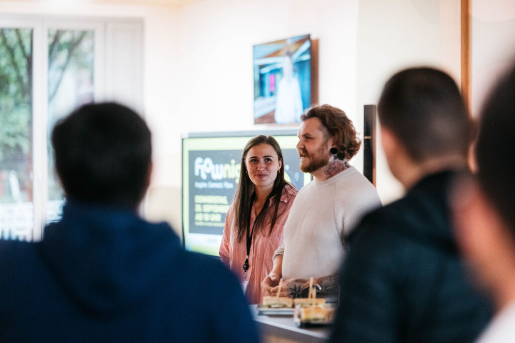 Begrüßung bei der flownight durch Black Forest Innovation